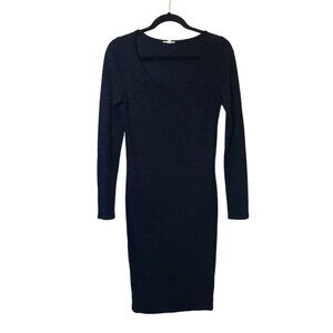 Madness by Silver Creek Knit Midi Dress in Blue/Black - Size Small